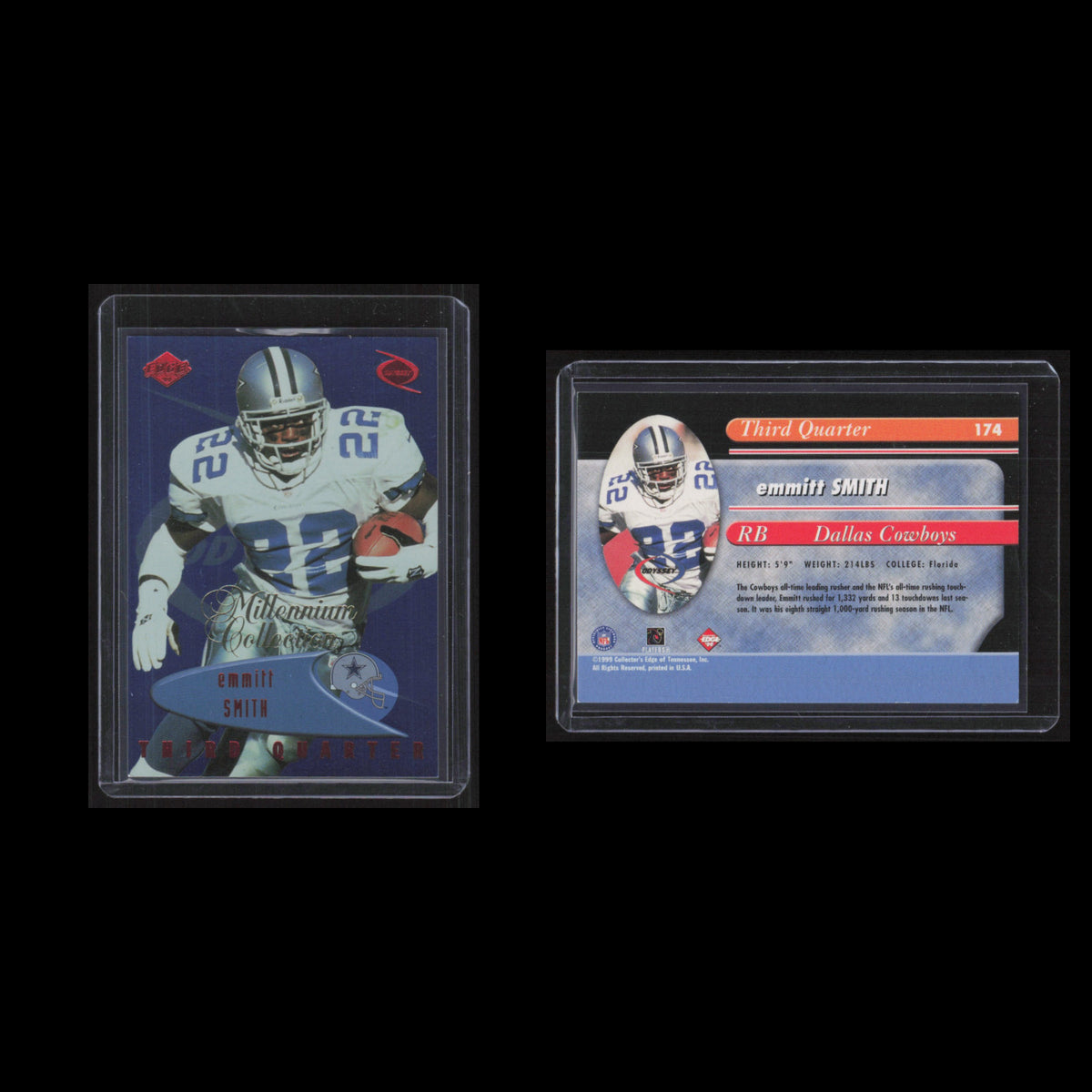 Emmitt Smith #174 1999 Collectors Edge Odyssey Millennium Collection Cowboys NFL