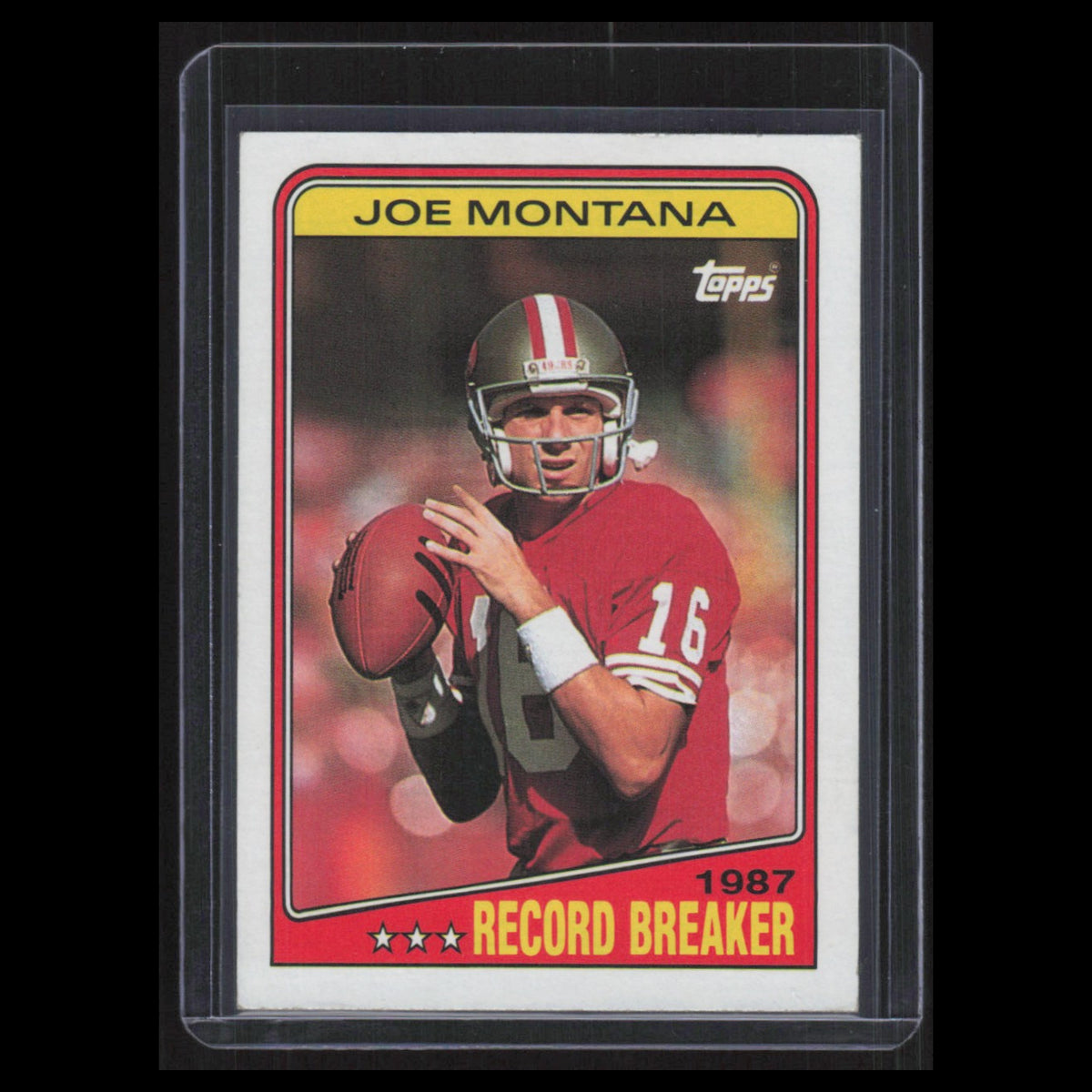 Joe Montana #4 1988 Topps San Francisco 49ers Football Card NFL NM