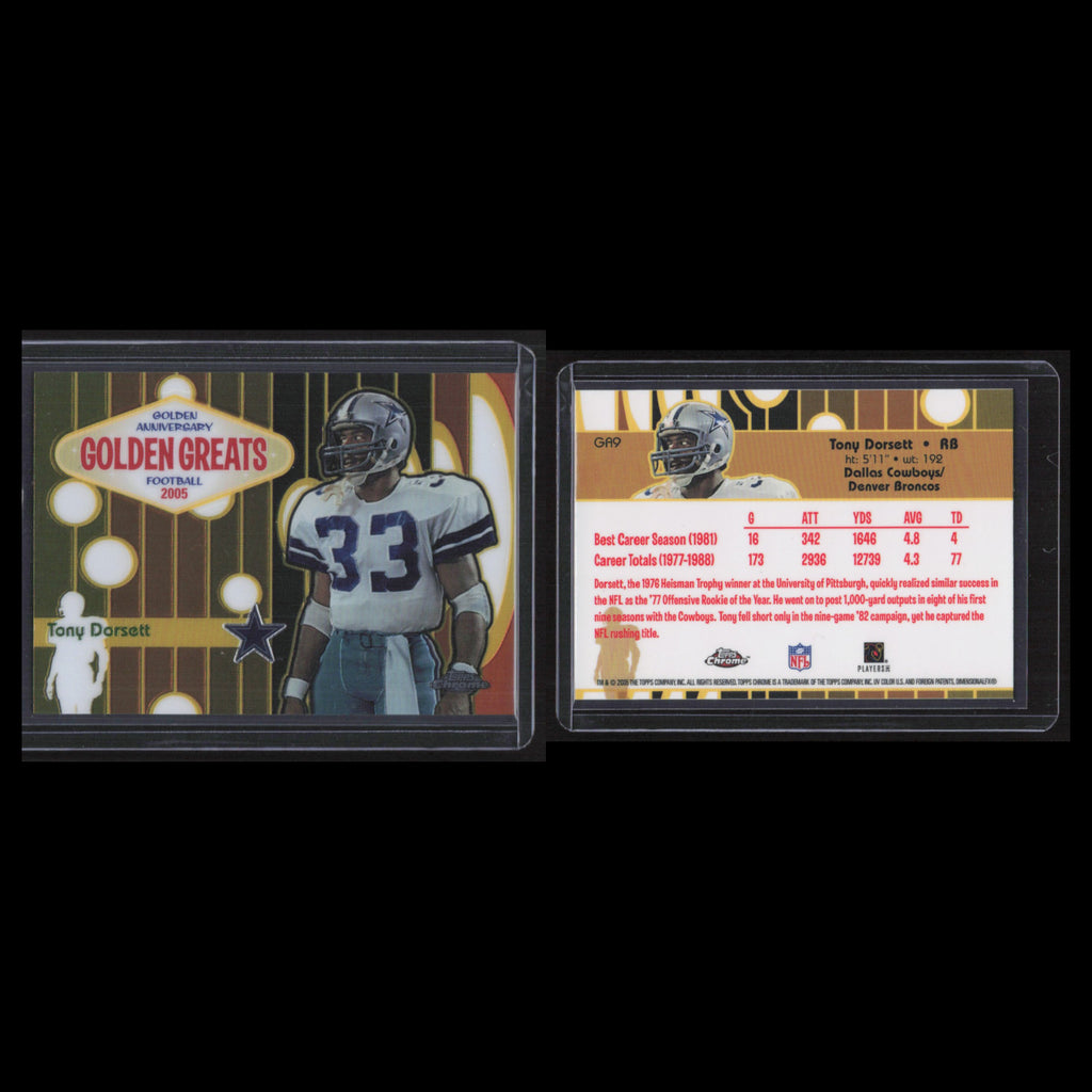Tony Dorsett #GA9 2006 Topps Chrome Golden Anniversary Hidden Gold Cowboys Card
