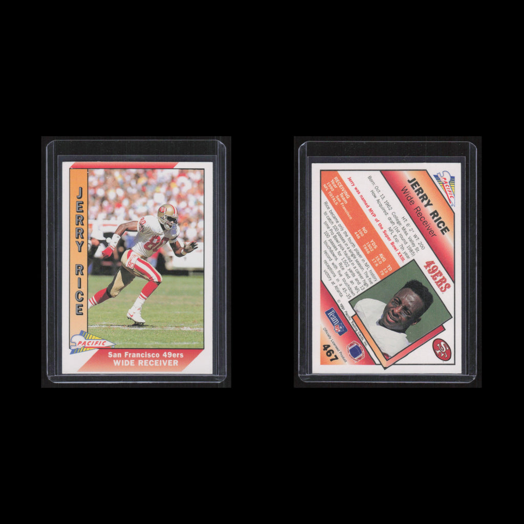 Jerry Rice #467 1991 Pacific San Francisco 49ers Football Card NFL NM