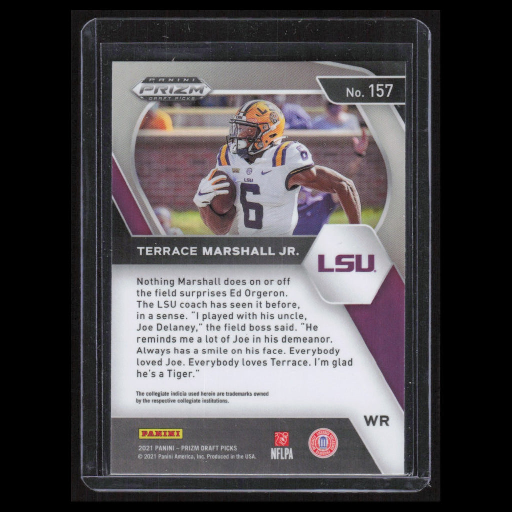 Terrace Marshall Jr. Rookie #157 2021 Panini Prizm Draft Picks Collegiate Card