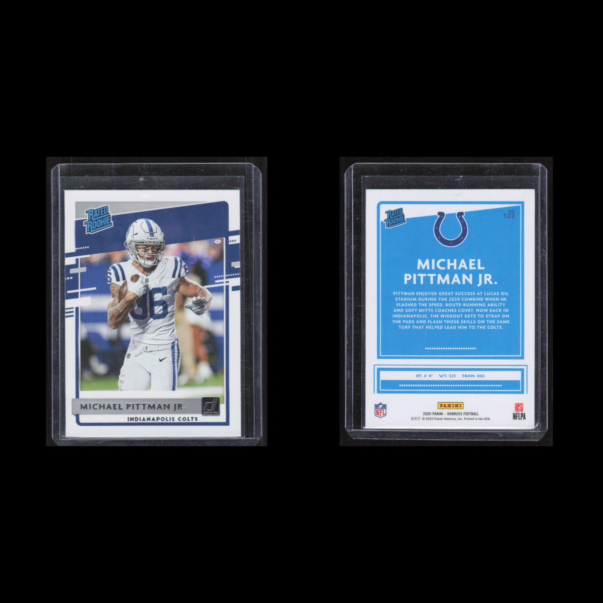 Michael Pittman Jr. Rookie #322 2020 Donruss Rated Rookie Indianapolis Colts NFL