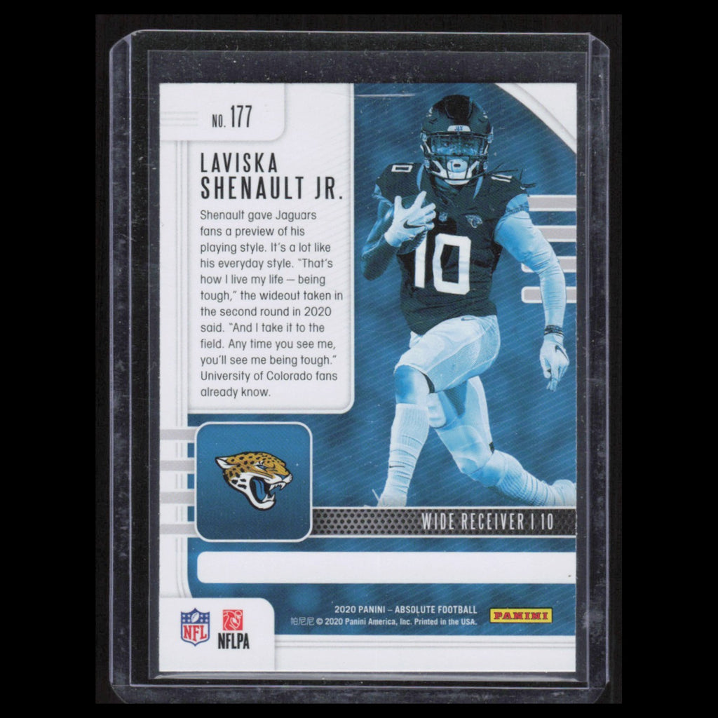 Laviska Shenault Jr. Rookie #177 2020 Panini Absolute Jacksonville Jaguars Card