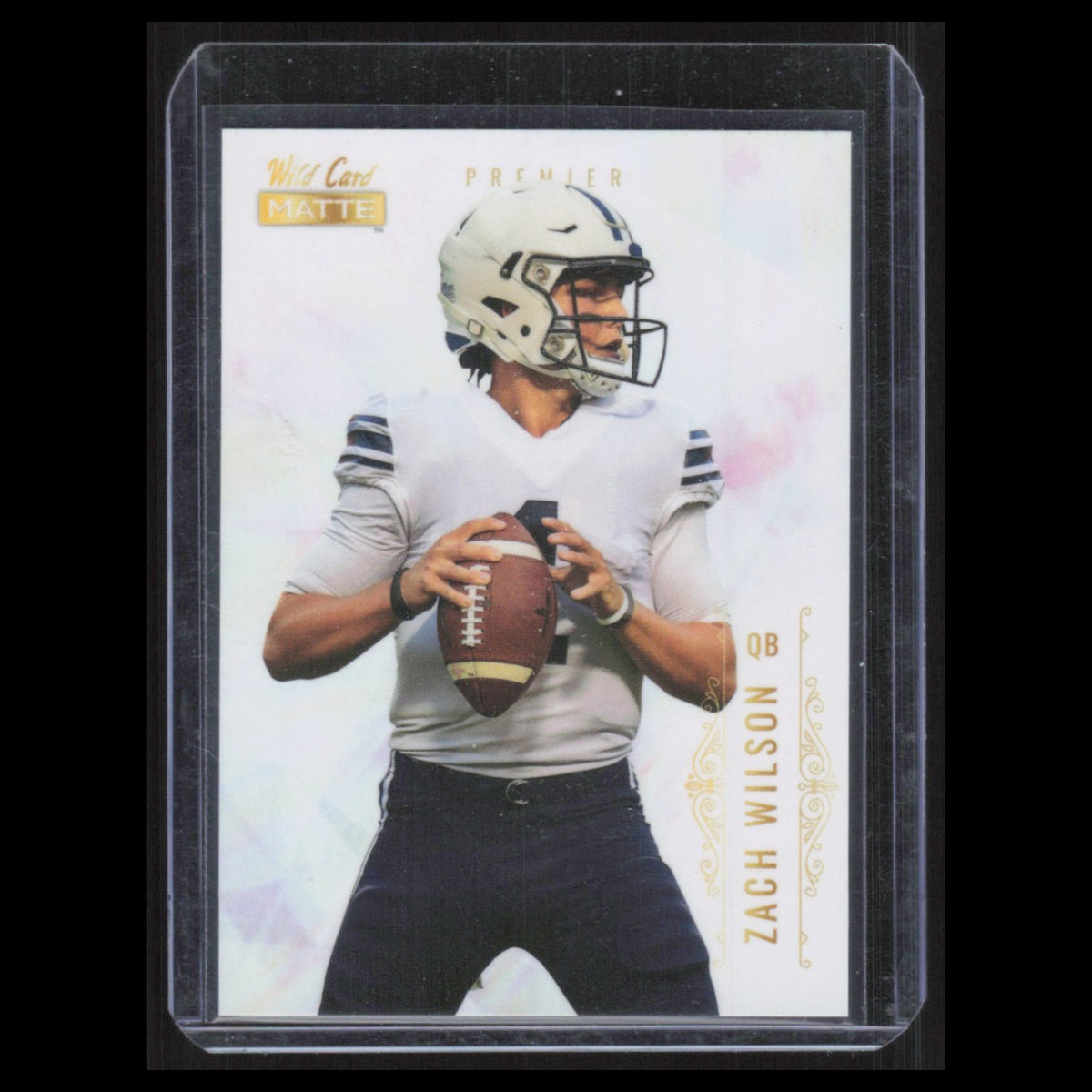 Zach Wilson #MBC-5 2021 Wild Card Matte White BYU Cougars Football Card NFL NM