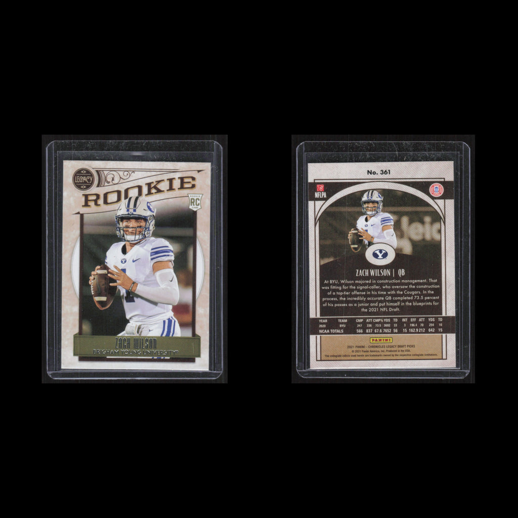 Zach Wilson Rookie #361 2021 Panini Chronicles Draft Picks Legacy Rookies Card