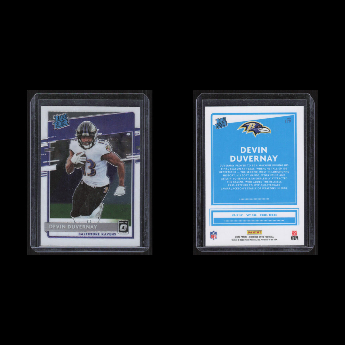 Devin Duvernay Rookie #179 2020 Donruss Optic Rated Rookies Baltimore Ravens NFL