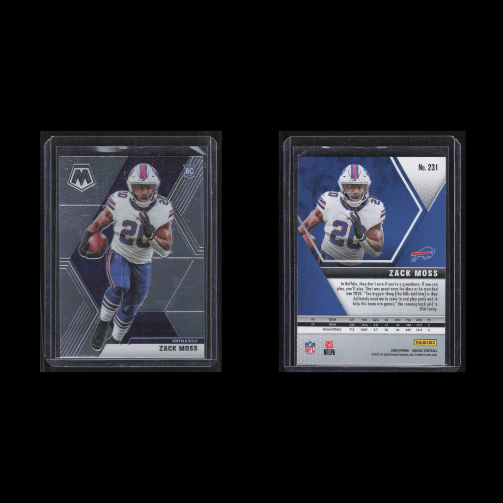 Zack Moss Rookie #231 2020 Panini Mosaic Buffalo Bills Football Card NFL NM