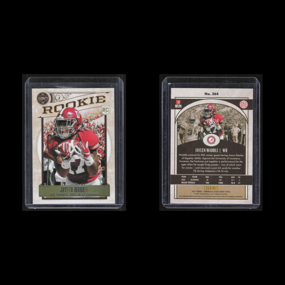 Jaylen Waddle Rookie #364 2021 Panini Chronicles Draft Picks Legacy Rookies Card