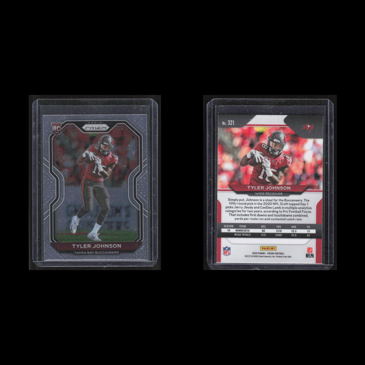 Tyler Johnson Rookie #321 2020 Panini Prizm Tampa Bay Buccaneers Football Card