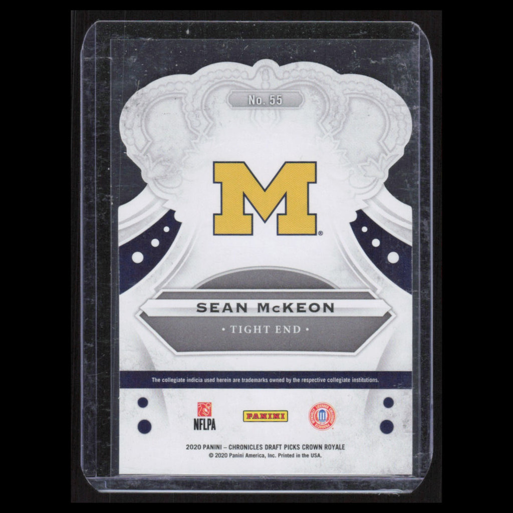 Sean McKeon #55 2020 Panini Chronicles Draft Picks Crown Royale Football Card NM