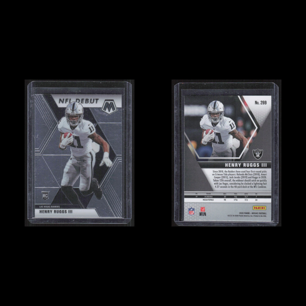 Henry Ruggs III Rookie #269 2020 Panini Mosaic Las Vegas Raiders Football Card