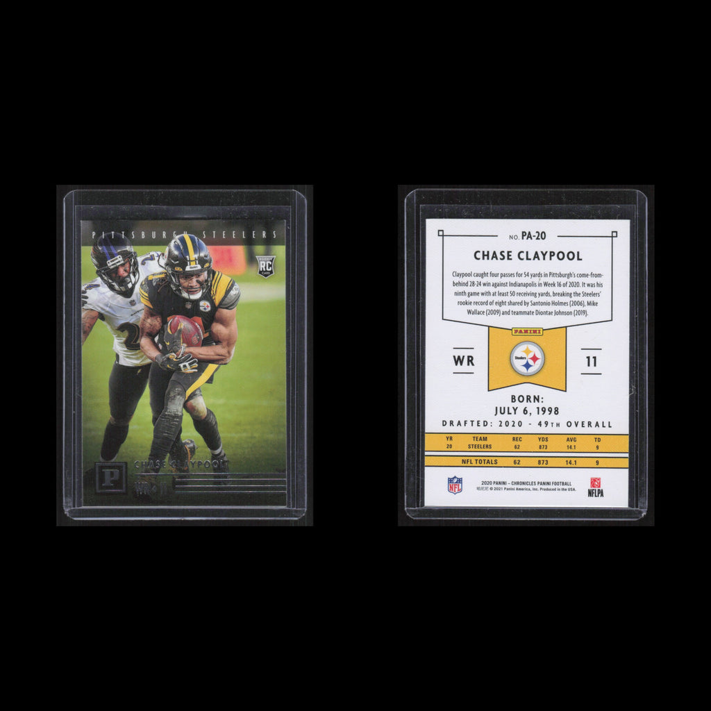 Chase Claypool Rookie #PA-20 2020 Panini Chronicles Pittsburgh Steelers Football