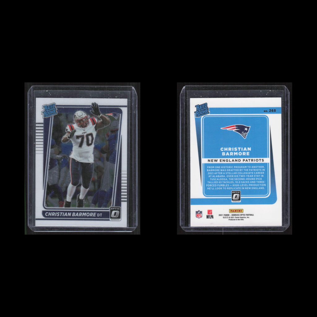 Christian Barmore Rookie #268 2021 Donruss Optic New England Patriots Football