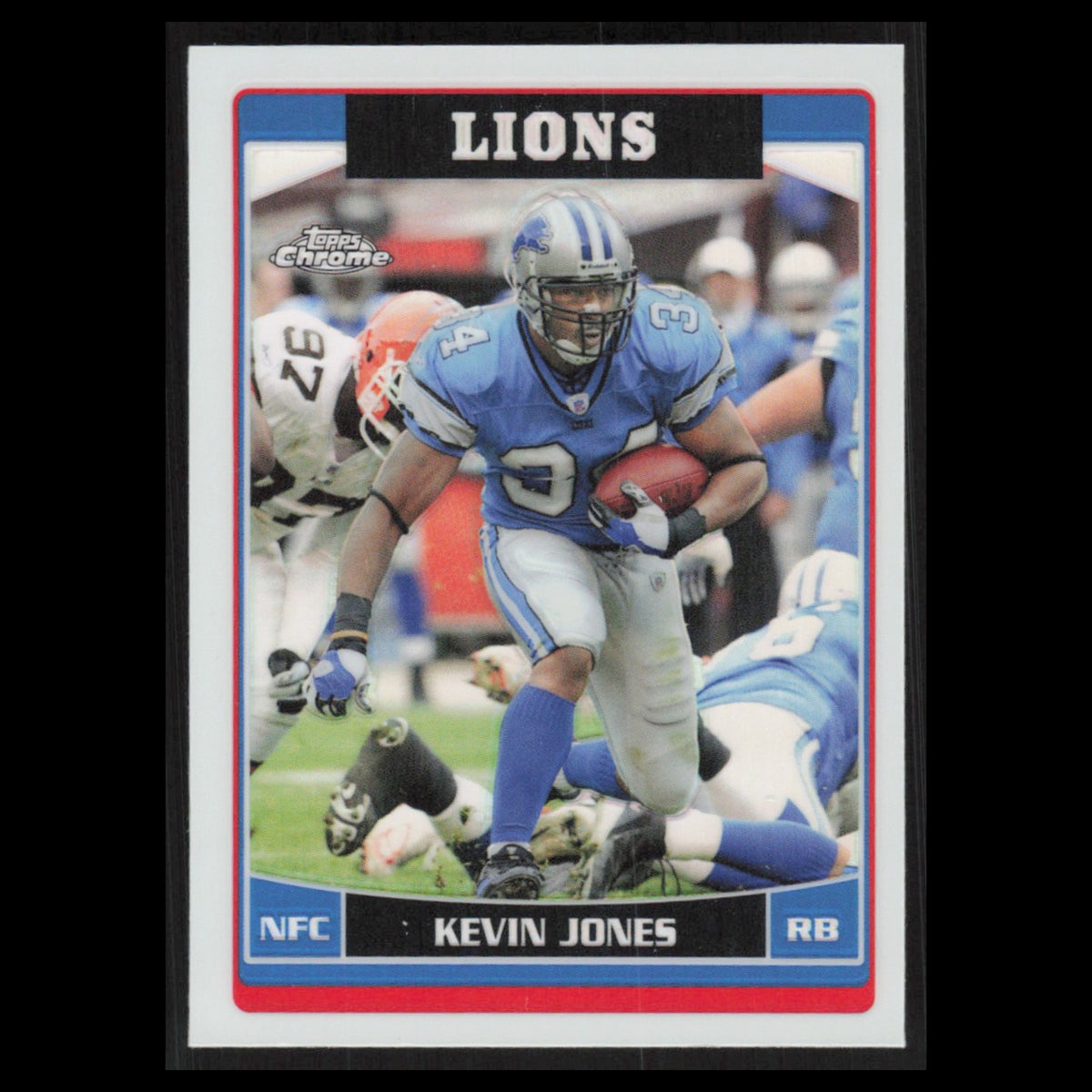 Kevin Jones #54 2006 Topps Chrome Refractor Detroit Lions Football Card NFL NM
