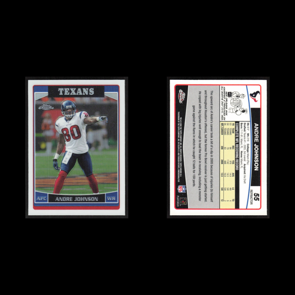 Andre Johnson #4 2006 Topps Chrome Refractor Houston Texans Football Card NFL NM