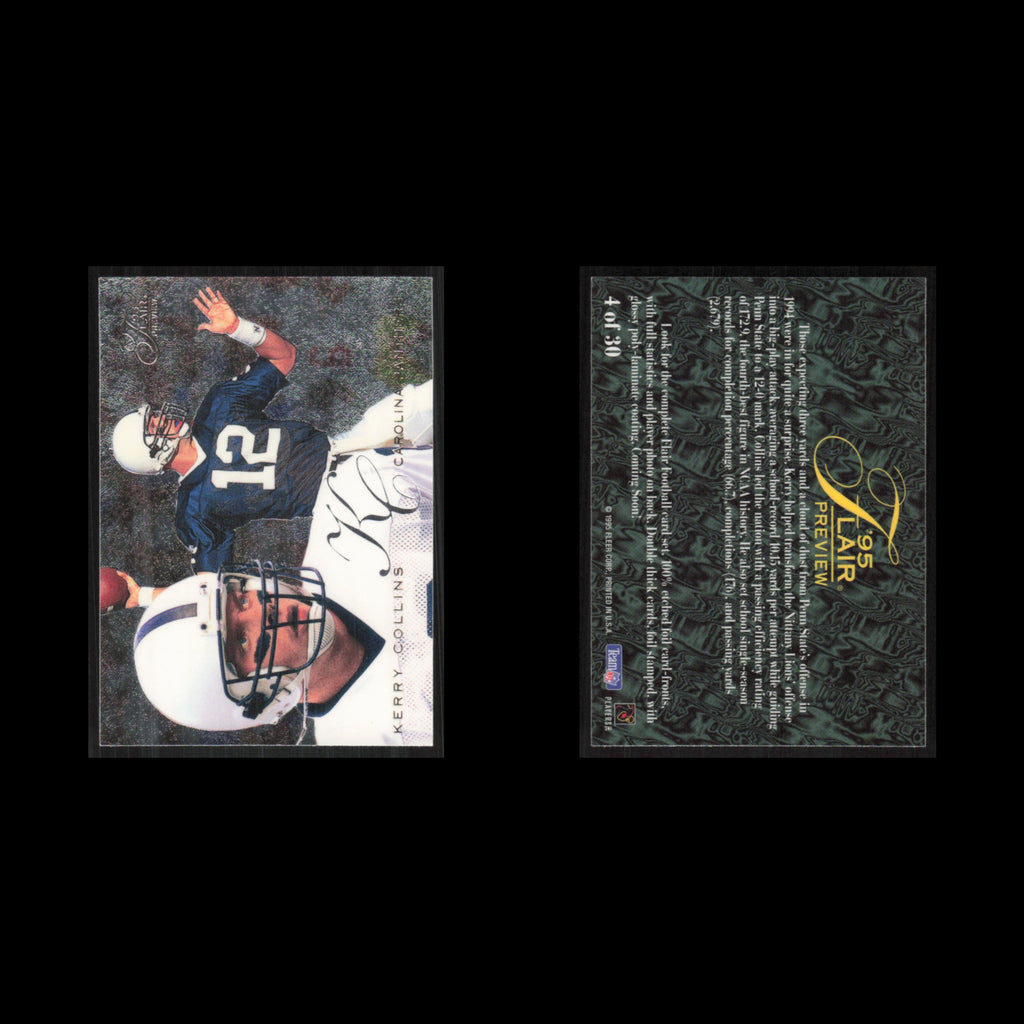 Kerry Collins #4 1995 Fleer Flair Preview Carolina Panthers Football Card NFL NM