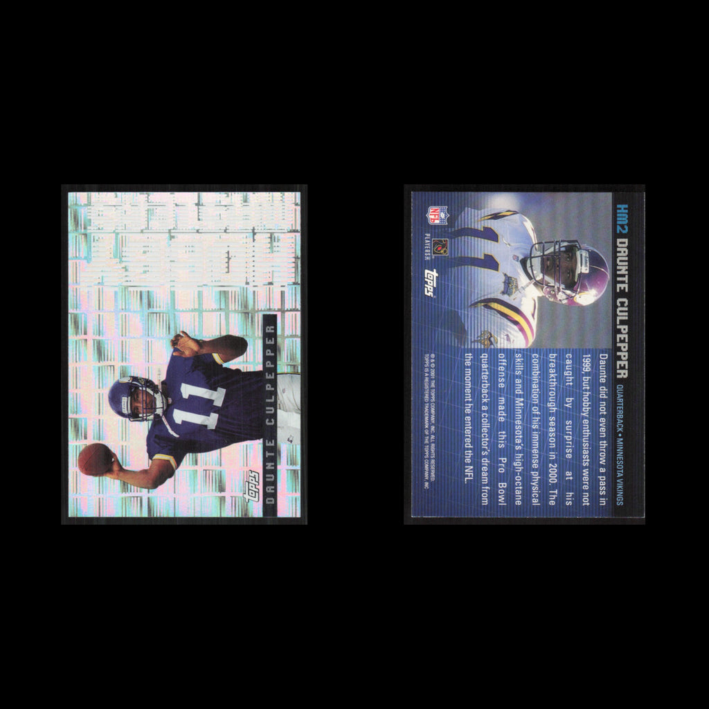 Daunte Culpepper #HM2 2001 Topps Hobby Masters Minnesota Vikings Football Card
