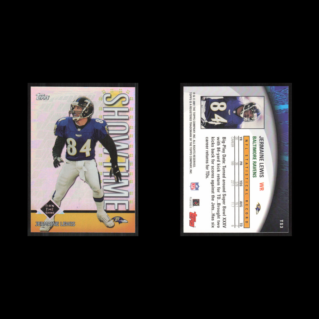 Jermaine Lewis #TS3 2001 Topps Own Game Showtime Baltimore Ravens Football Card