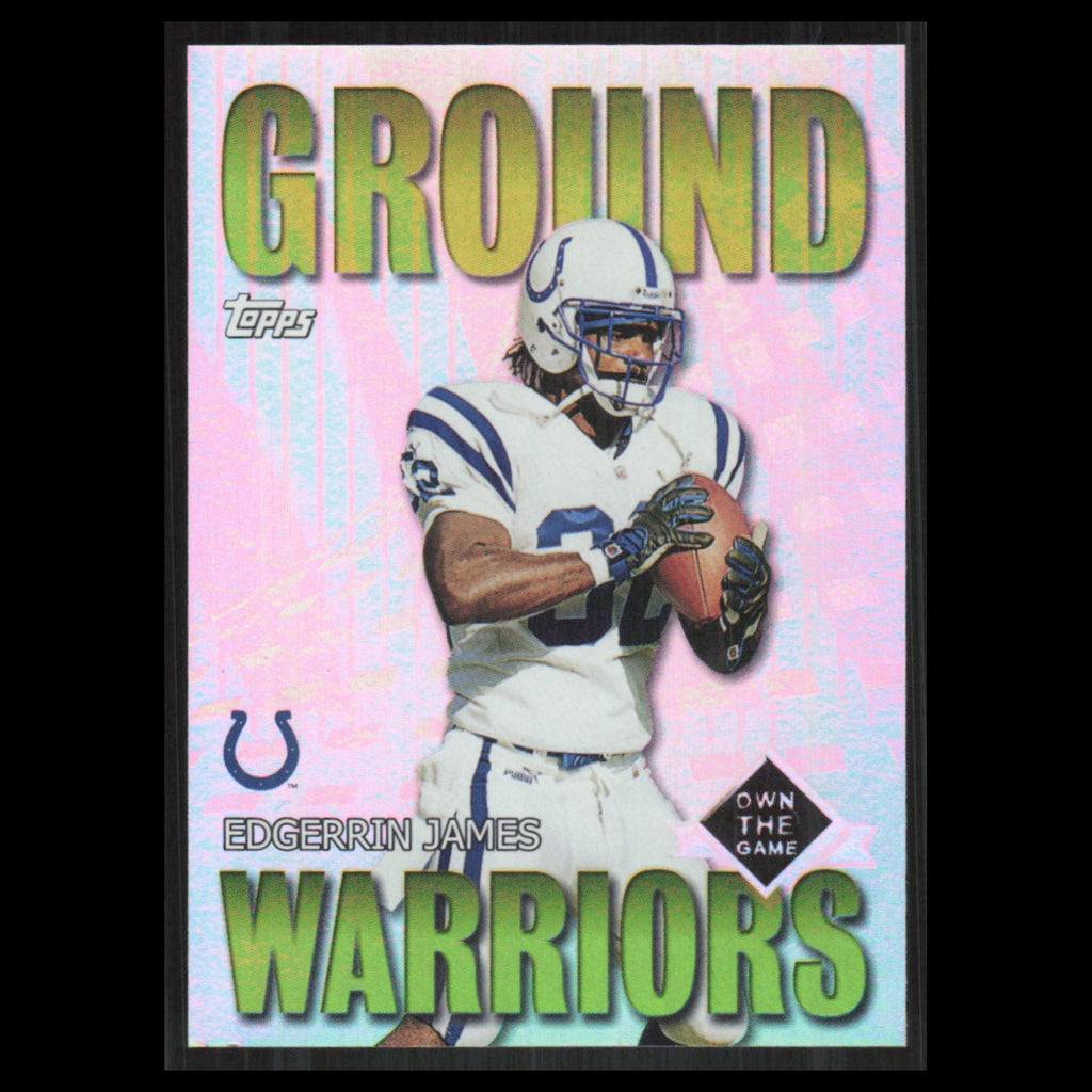 Edgerrin James #GW1 2001 Topps Own Game Ground Warriors Indianapolis Colts Card