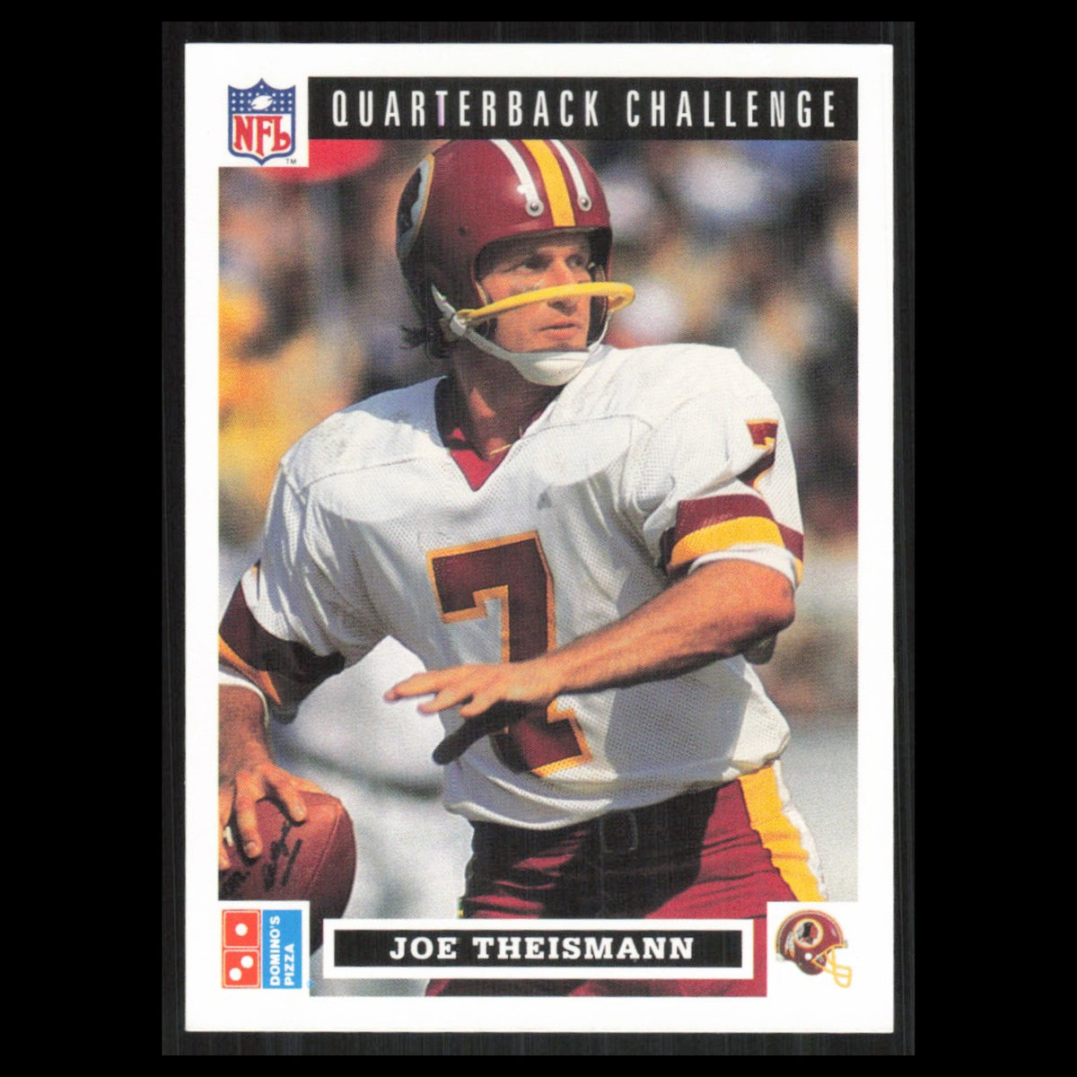 Joe Theismann #44 1991 Dominos The Quarterbacks Washington Redskins Football NFL