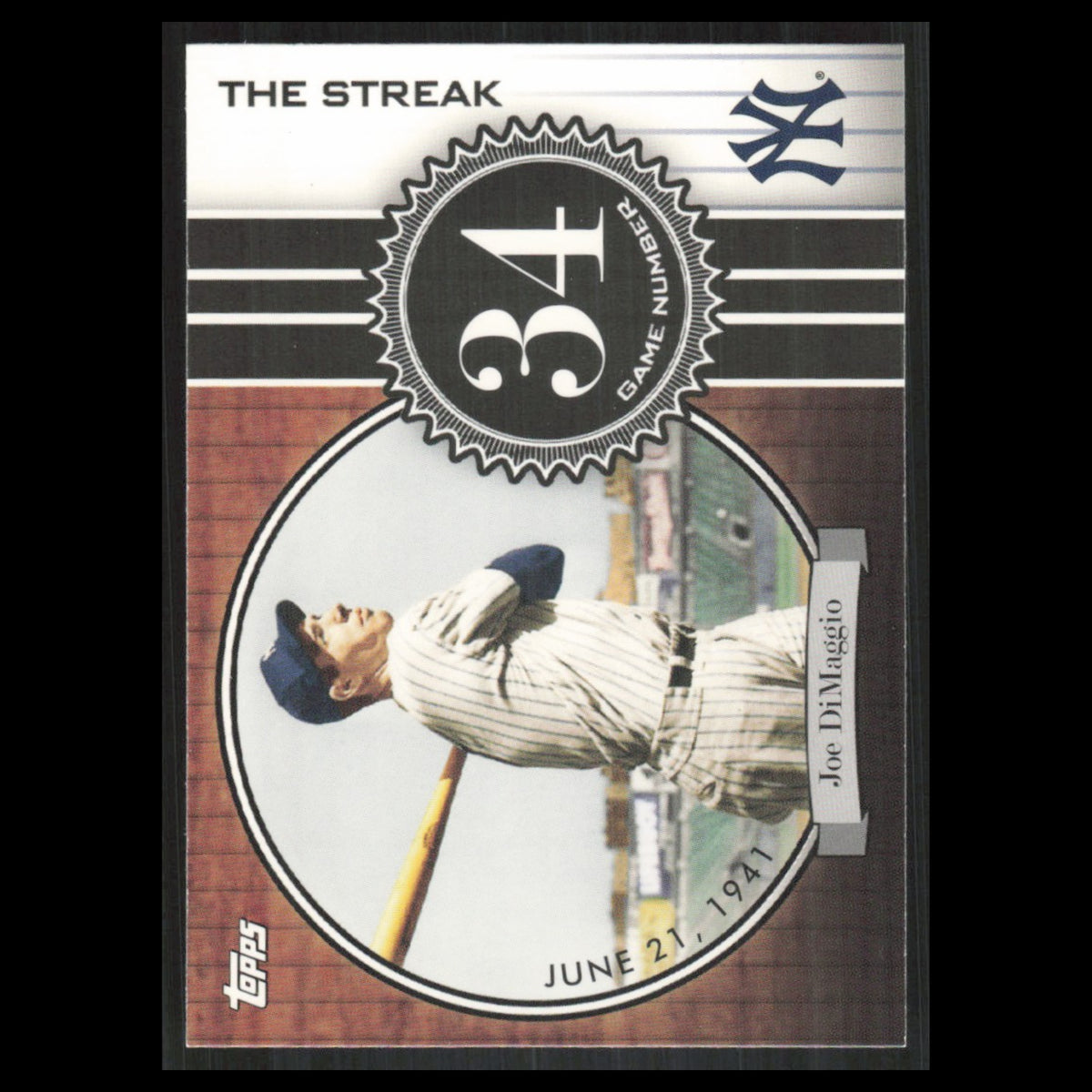 Joe DiMaggio #JD34 2007 Topps DiMaggio Streak New York Yankees Baseball Card MLB