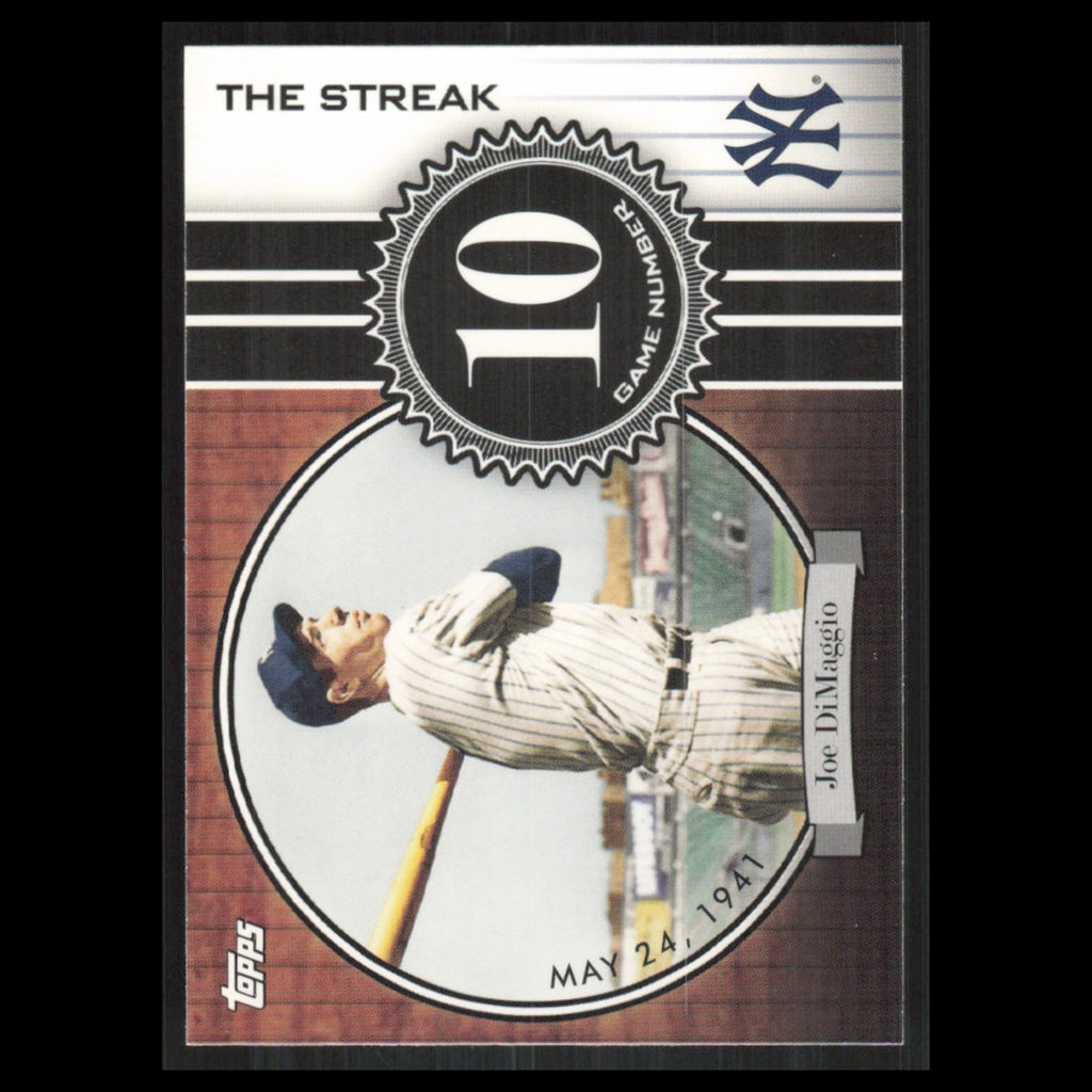 Joe DiMaggio #JD10 2007 Topps DiMaggio Streak New York Yankees Baseball Card MLB