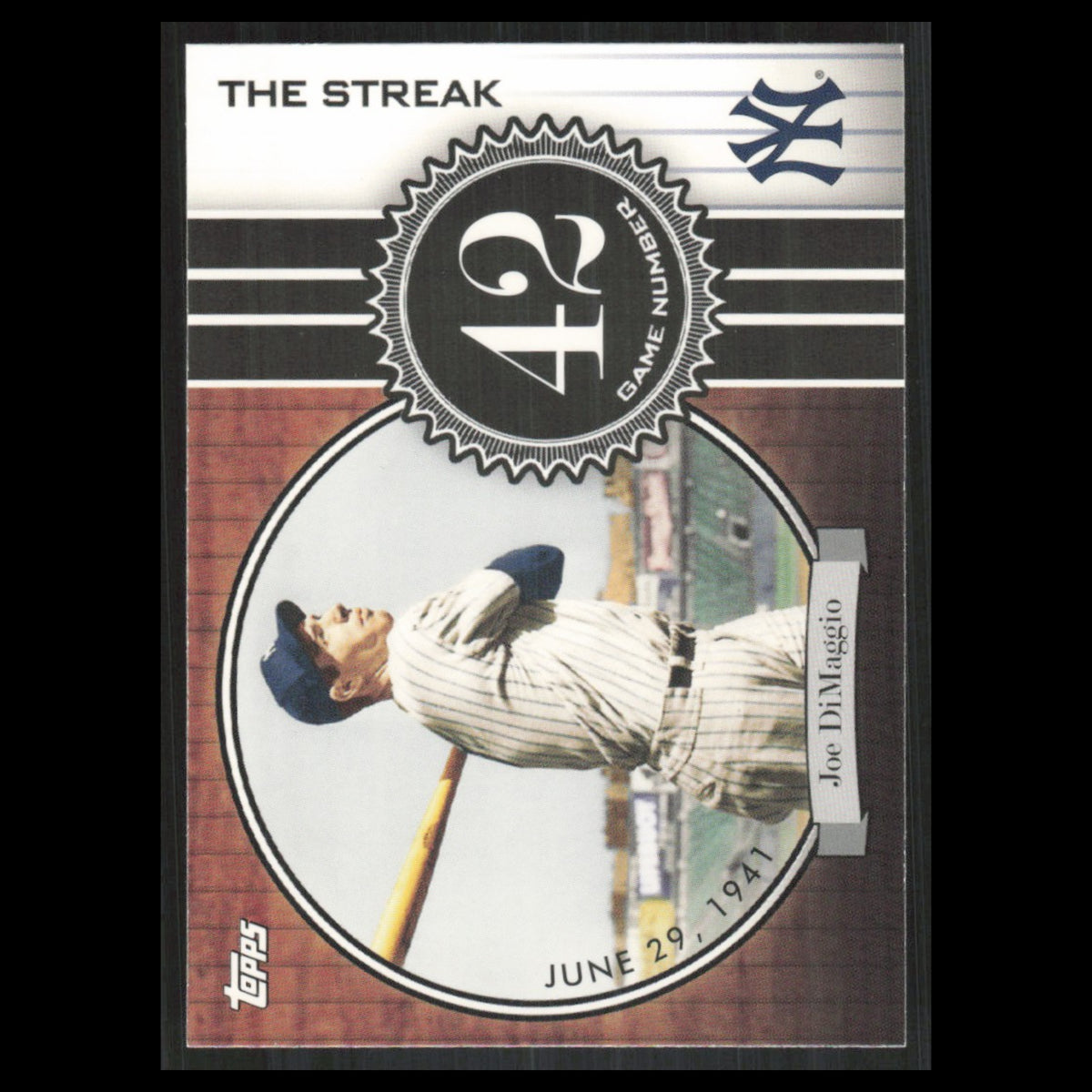 Joe DiMaggio #JD42 2007 Topps DiMaggio Streak New York Yankees Baseball Card MLB