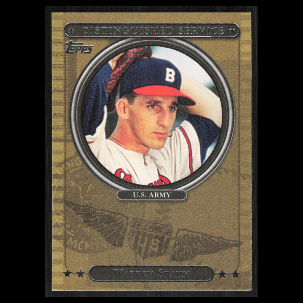Warren Spahn #DS22 2007 Topps Distinguished Service Boston Braves Baseball Card