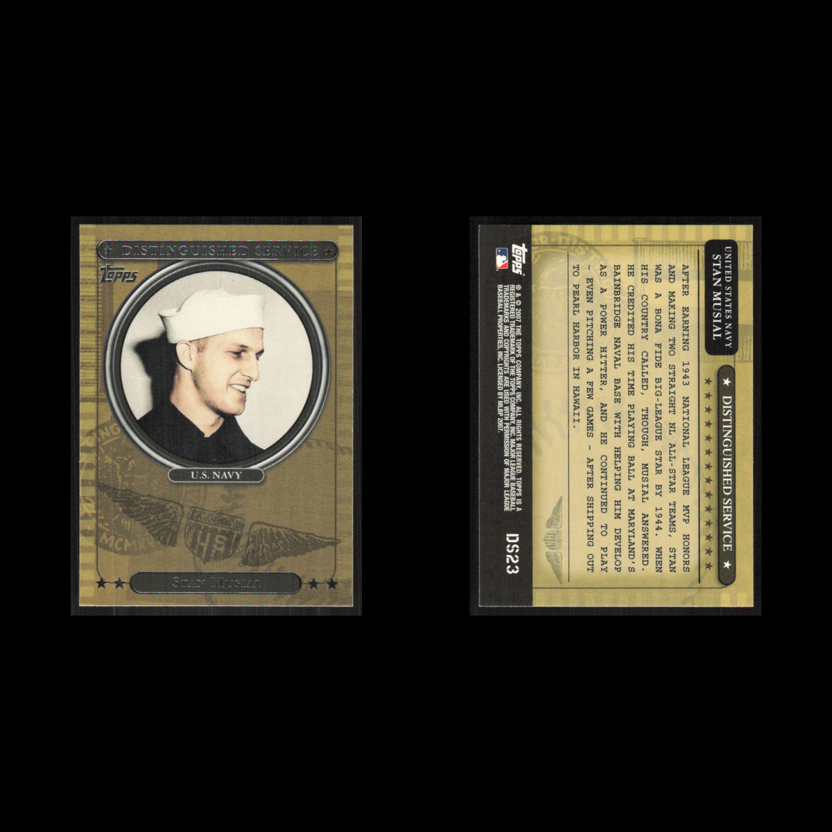 Stan Musial #DS23 2007 Topps Distinguished Service St. Louis Cardinals Baseball
