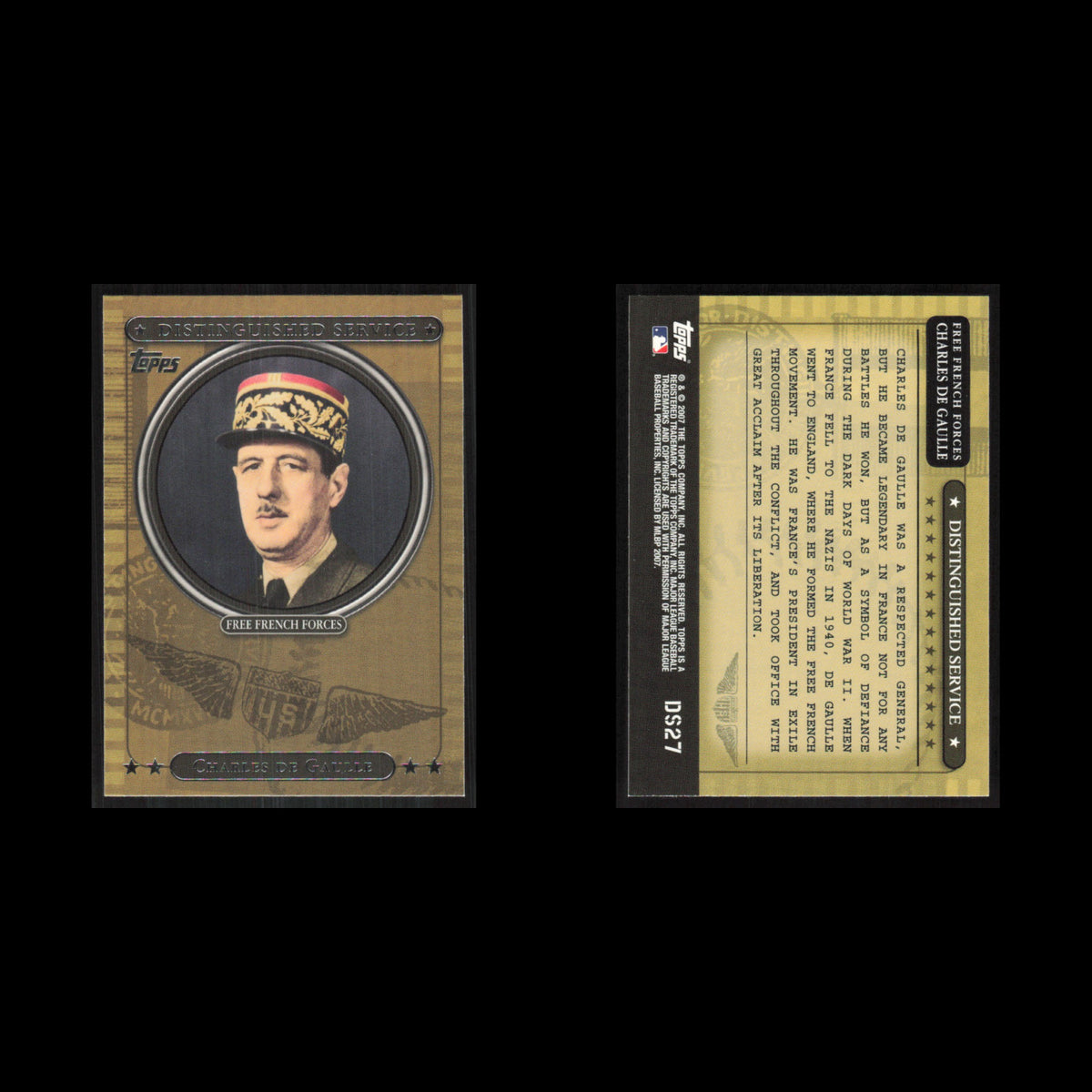 Charles De Galle #DS27 2007 Topps Distinguished Service Baseball Card MLB NM