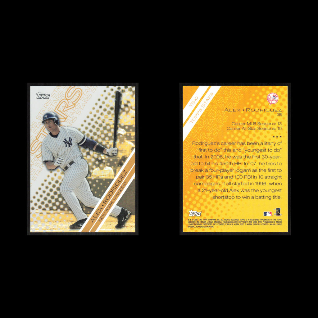 Alex Rodriguez #TS10 2007 Topps Stars New York Yankees Baseball Card MLB NM