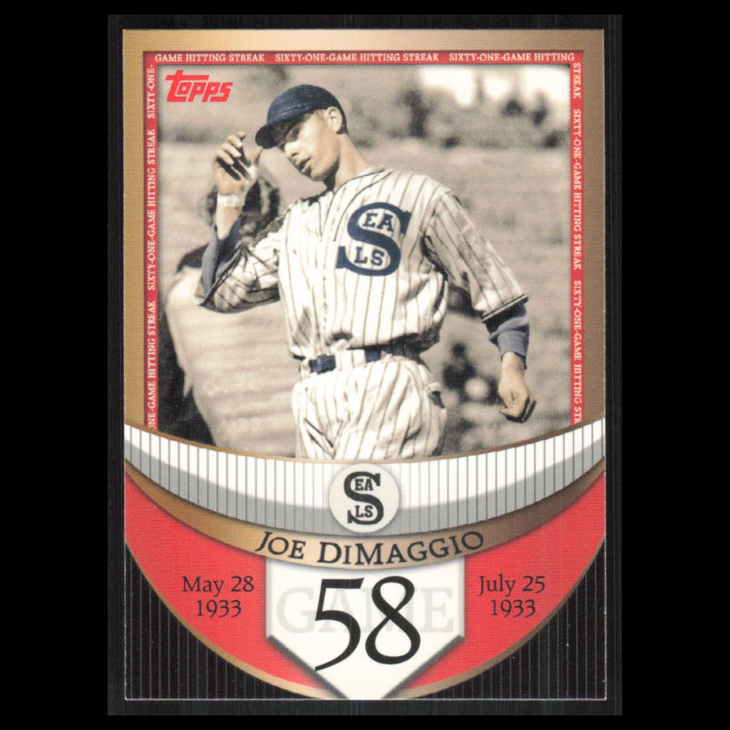 Joe DiMaggio #DSF58 2007 Topps DiMaggio Streak Before The Streak Yankees Card NM