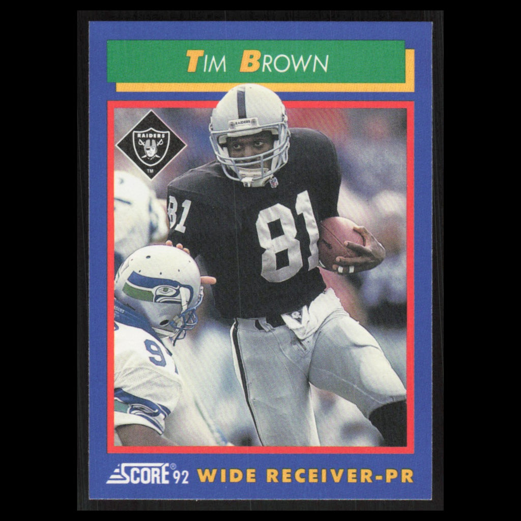 Tim Brown #76 1992 Score Los Angeles Raiders Football Card NFL NM