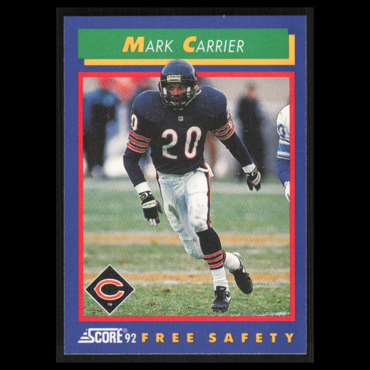 Mark Carrier #100 1992 Score Chicago Bears Football Card NFL NM
