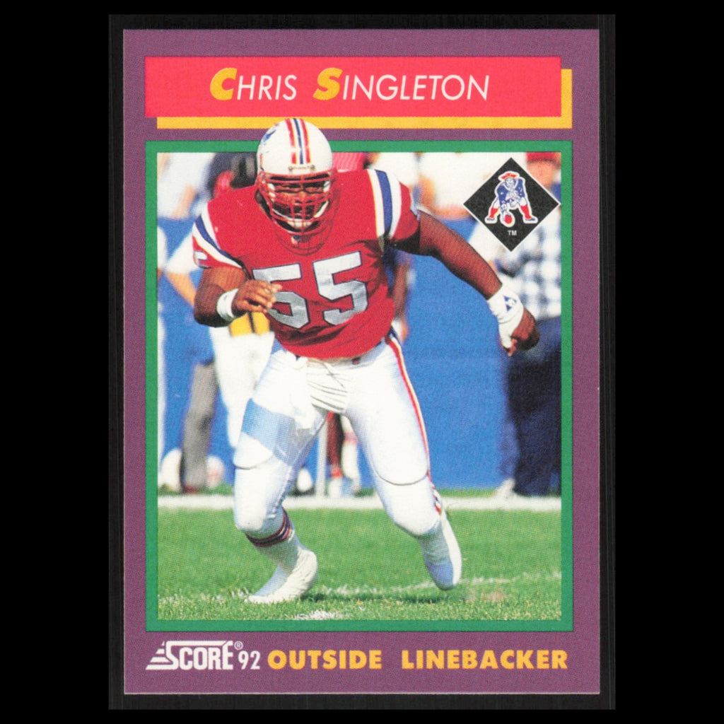 Chris Singleton #153 1992 Score New England Patriots Football Card NFL NM