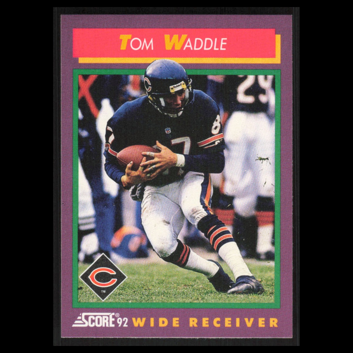 Tom Waddle #116 1992 Score Chicago Bears Football Card NFL NM