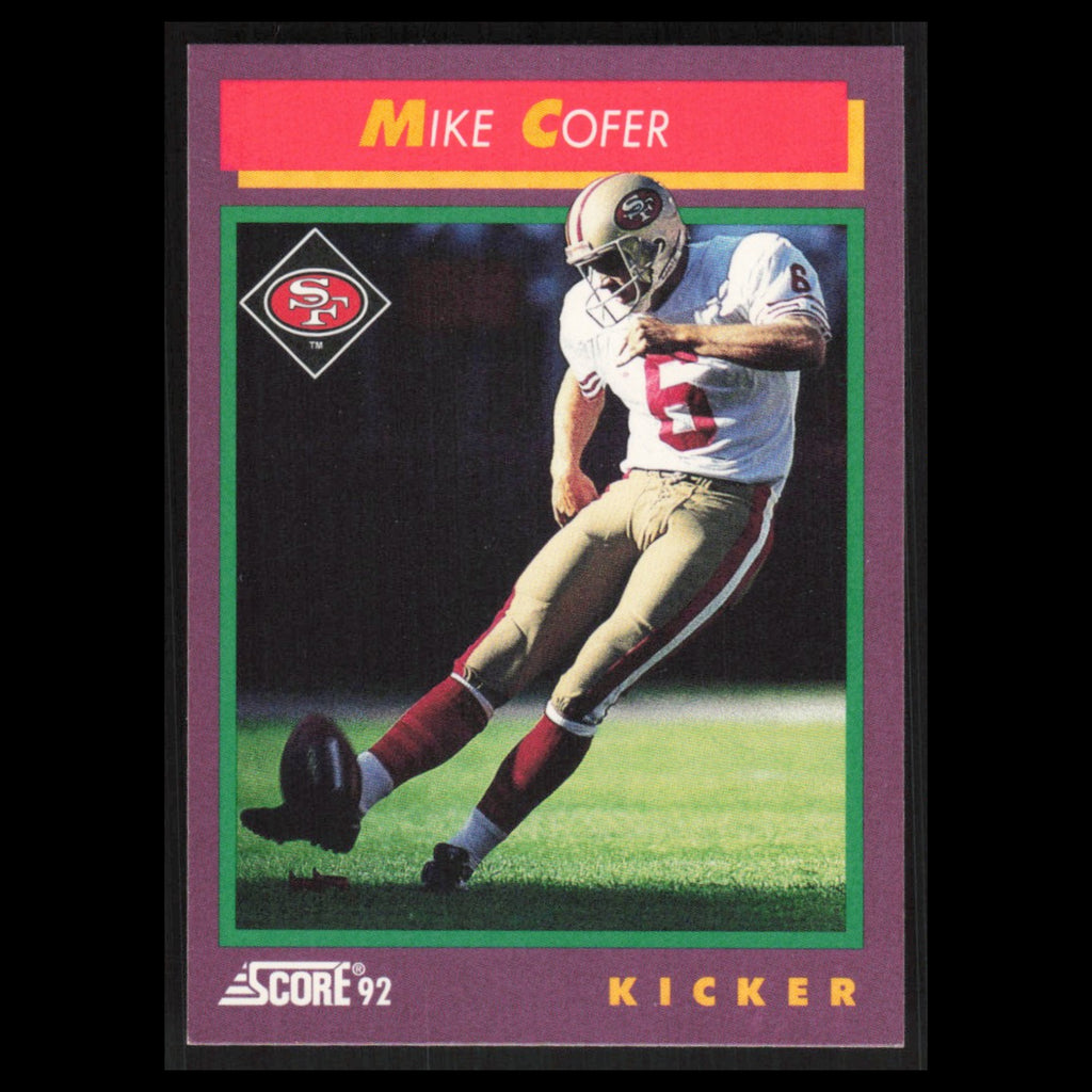 Mike Cofer #136 1992 Score San Francisco 49ers Football Card NFL NM