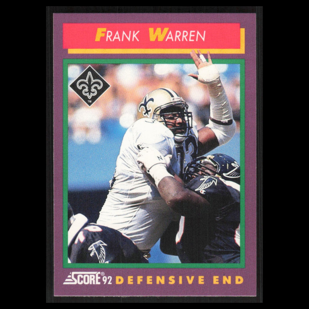 Frank Warren #137 1992 Score New Orleans Saints Football Card NFL NM