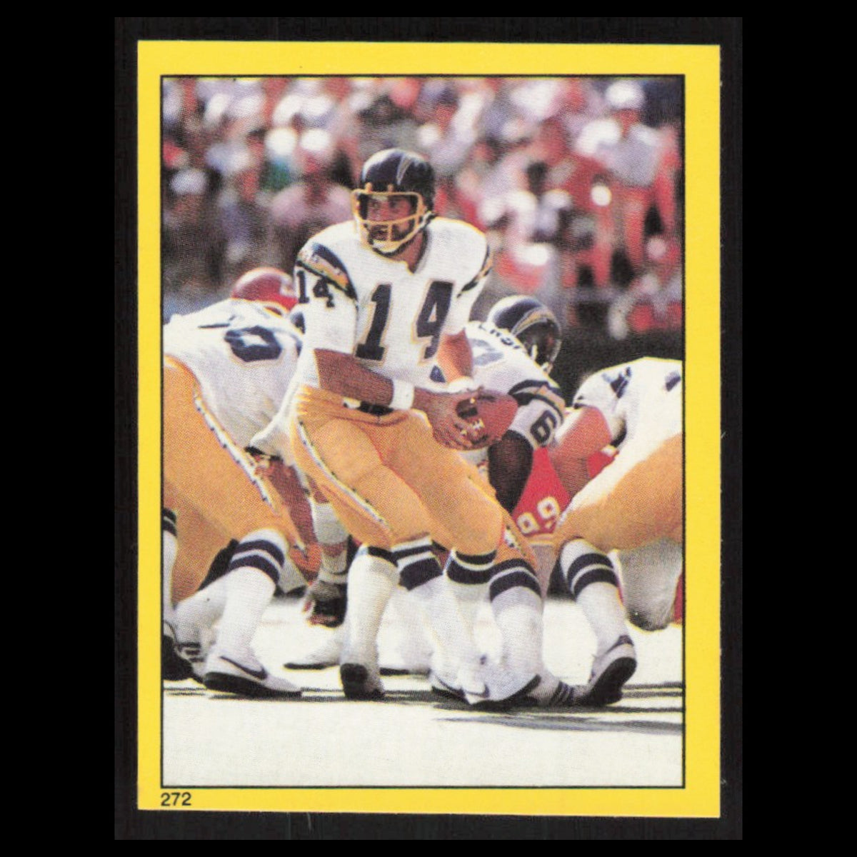 Dan Fouts #272 1982 Topps Stickers San Diego Chargers Football Card NFL NM