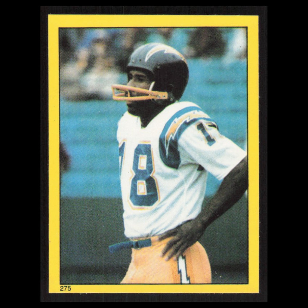 Charlie Joiner #275 1982 Topps Stickers San Diego Chargers Football Card NFL NM