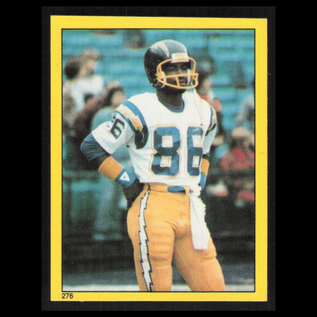 Wes Chandler #276 1982 Topps Stickers San Diego Chargers Football Card NFL NM