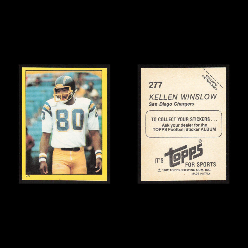 Kellen Winslow #277 1982 Topps Stickers San Diego Chargers Football Card NFL NM