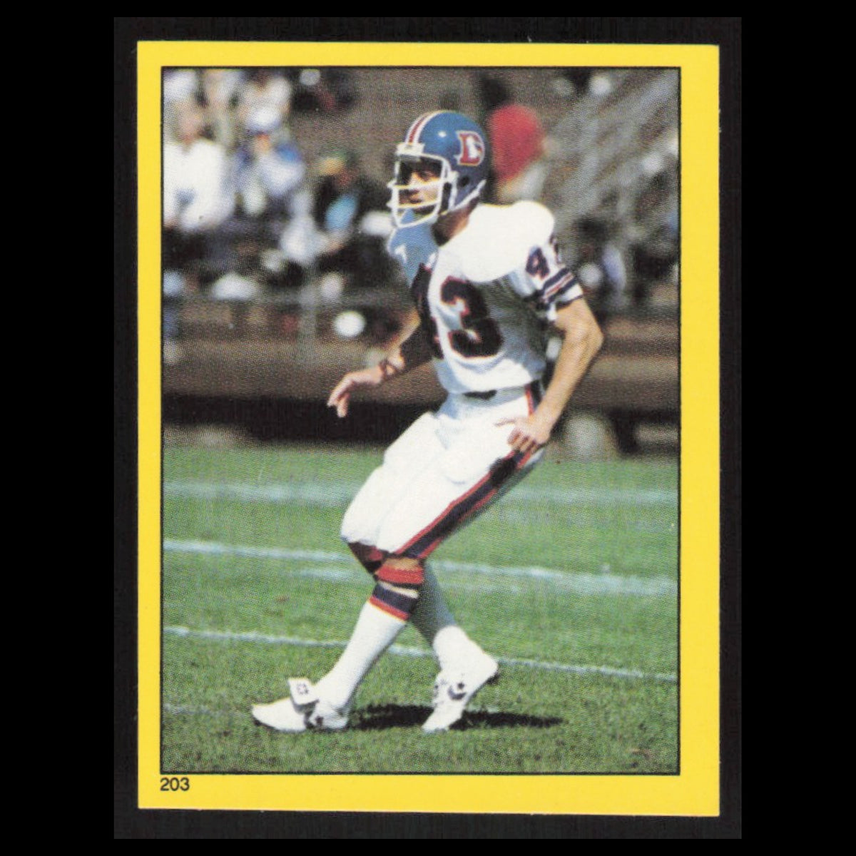 Steve Foley #203 1982 Topps Stickers Denver Broncos Football Card NFL NM
