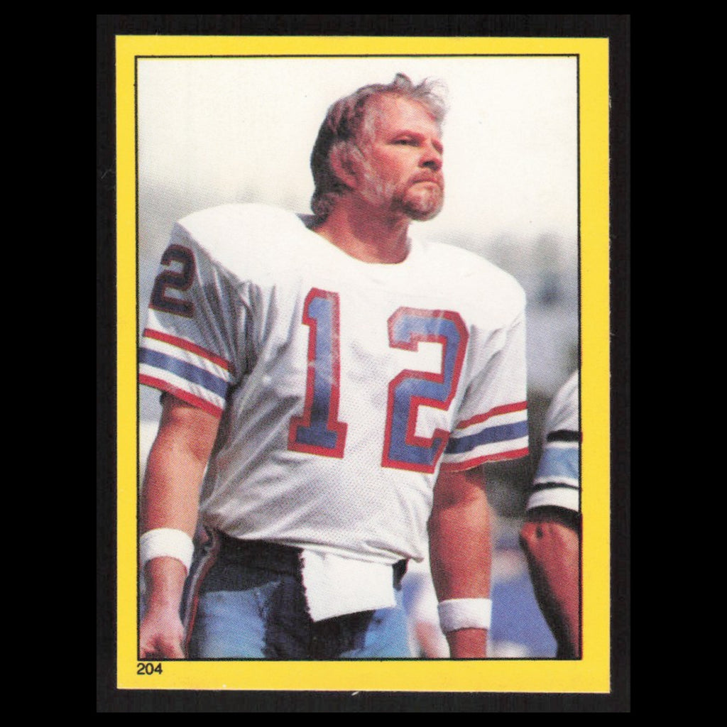Ken Stabler #204 1982 Topps Stickers Houston Oilers Football Card NFL NM