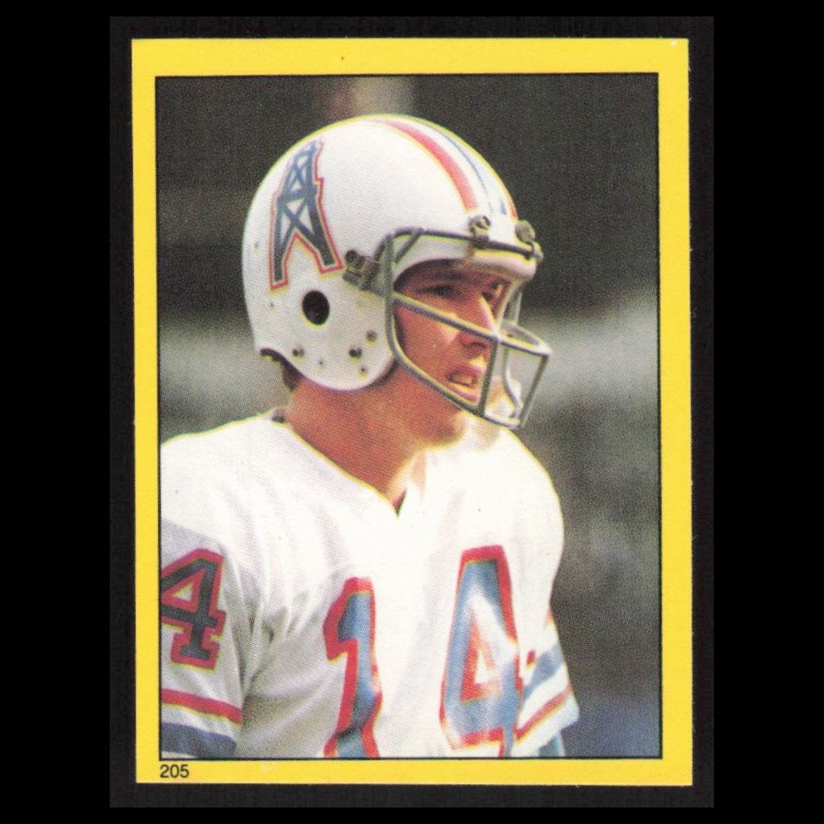 Gifford Nielsen #205 1982 Topps Stickers Houston Oilers Football Card NFL NM