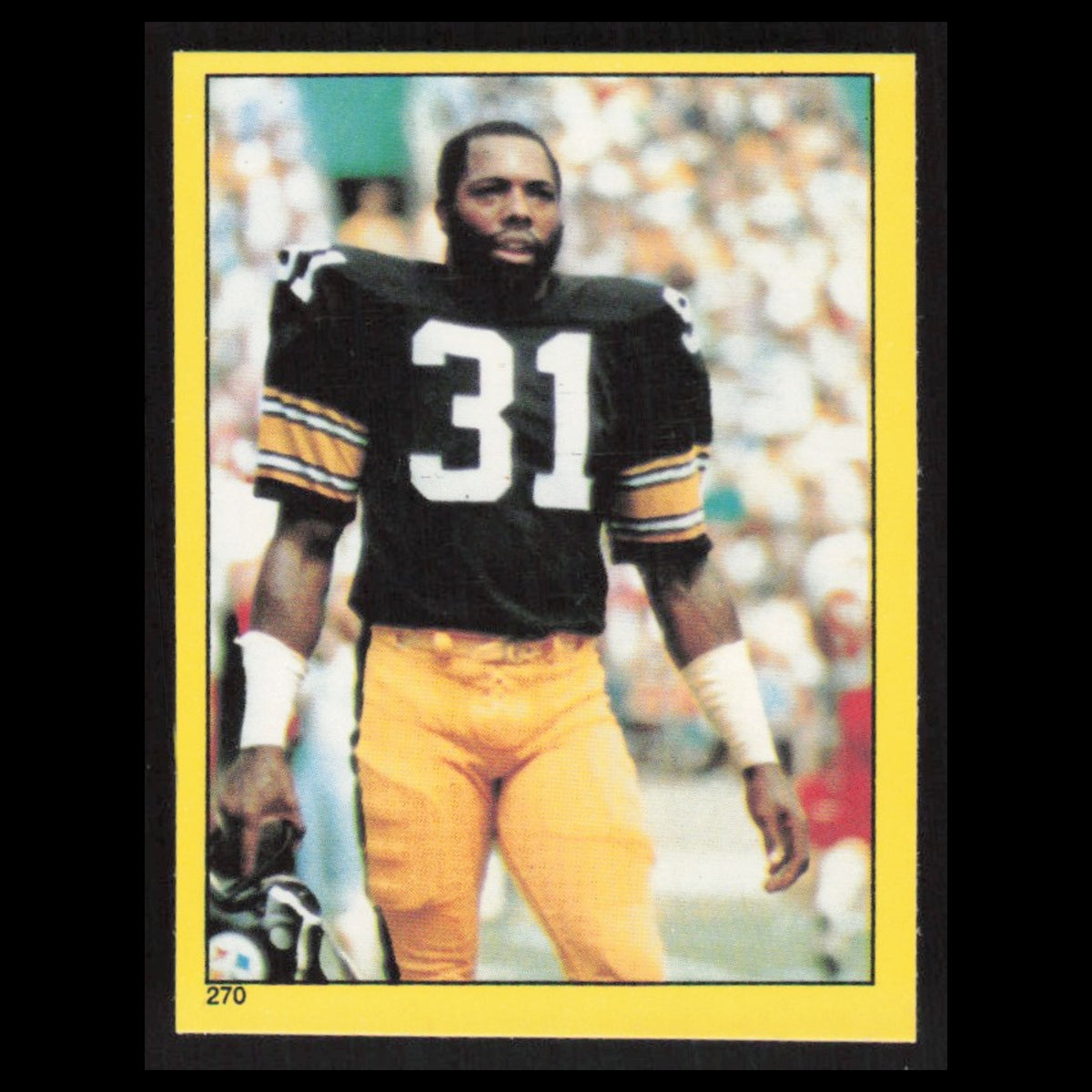 Donnie Shell #270 1982 Topps Stickers Pittsburgh Steelers Football Card NFL NM