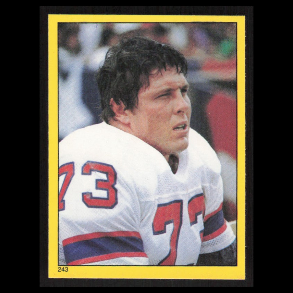 John Hannah #243 1982 Topps Stickers New England Patriots Football Card NFL NM