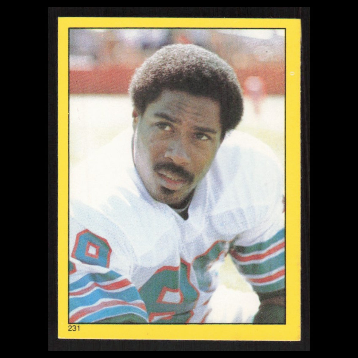 Nat Moore #231 1982 Topps Stickers Miami Dolphins Football Card NFL NM