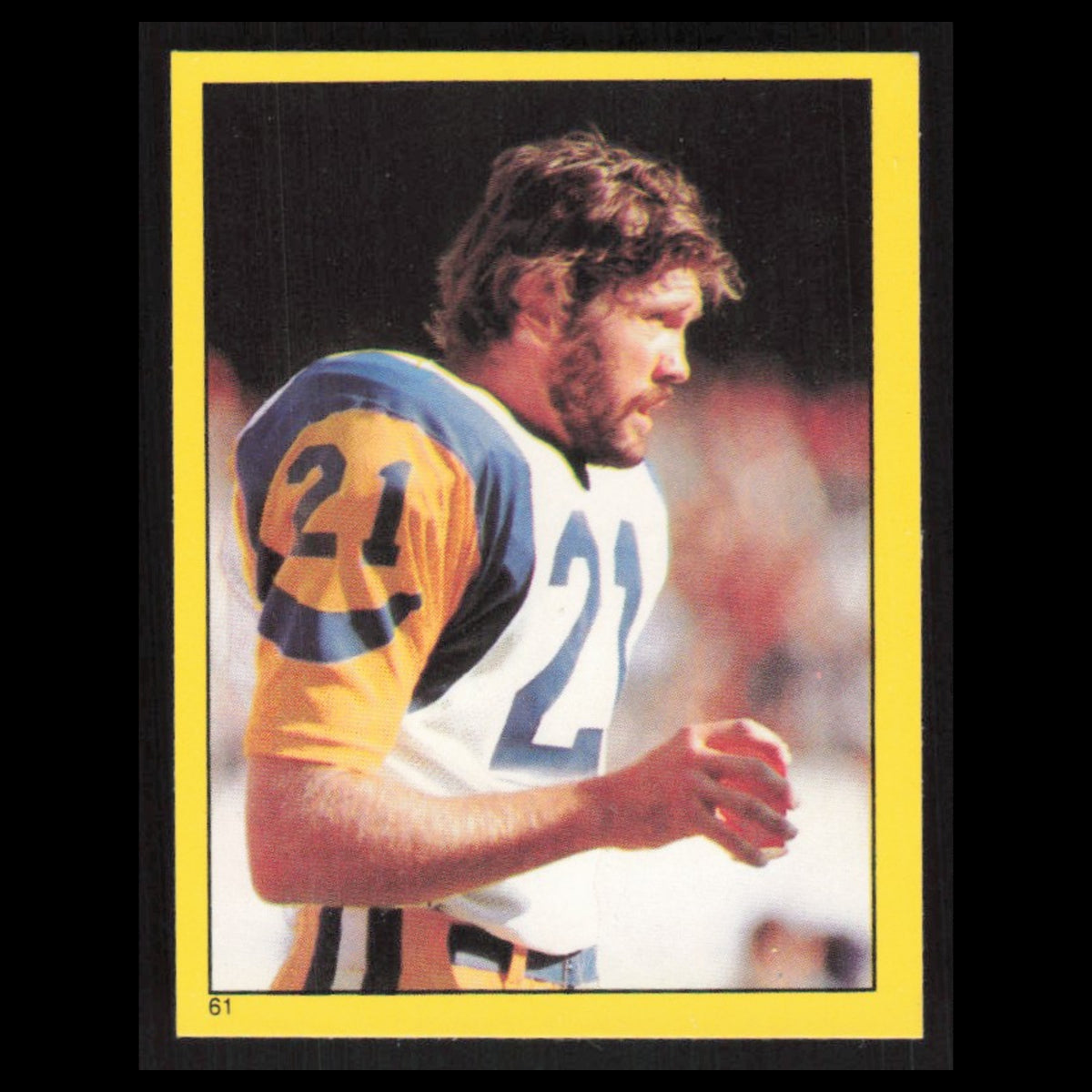 Nolan Cromwell #61 1982 Topps Stickers Los Angeles Rams Football Card NFL NM