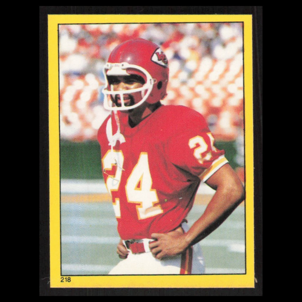 Gary Green #218 1982 Topps Stickers Kansas City Chiefs Football Card NFL NM